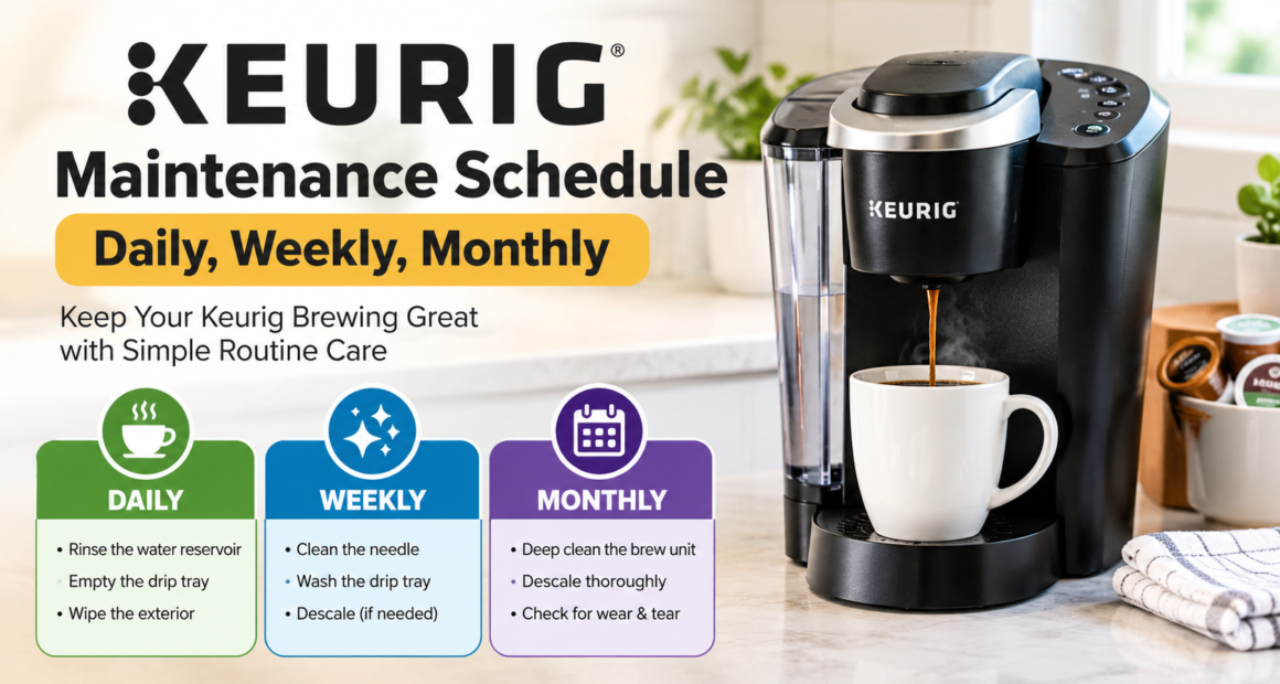 Keurig Maintenance Schedule - Daily, Weekly, Monthly