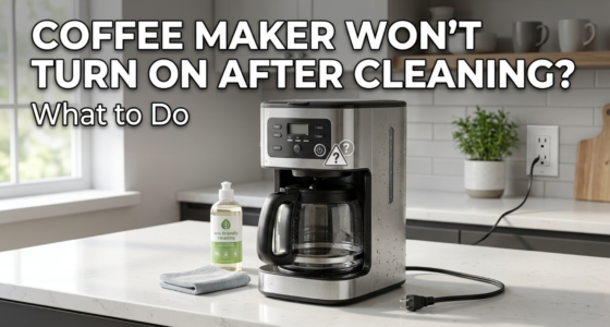 Coffee Maker Won't Turn On After Cleaning: What to Do
