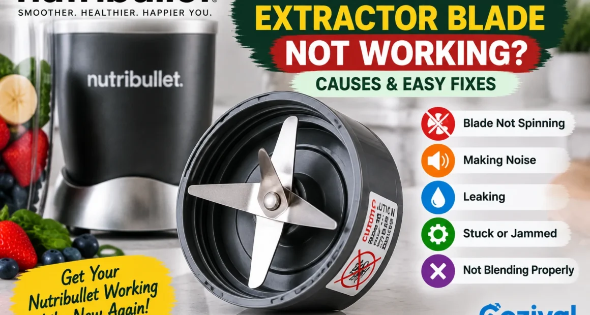 nutribullet extractor blade not working