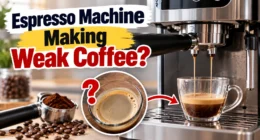 espresso machine making weak coffe