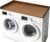 Gashell Washer Dryer Countertop, 27.5″ x 54″ Bamboo Washer and Dryer Countertop for Laundry Room Organization(Retro Brown)